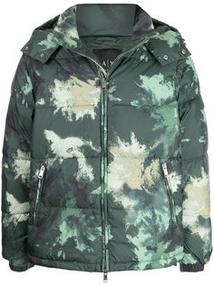 Armani Exchange куртка с эффектом разбрызганной краски