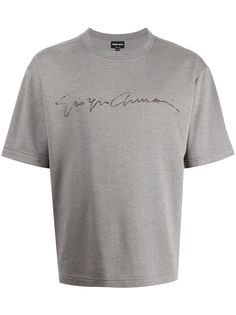 Giorgio Armani футболка из смесового шелка с логотипом
