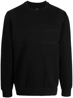 Armani Exchange толстовка с вышитым логотипом