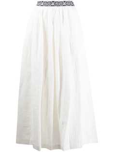 Le Sirenuse льняная юбка с принтом