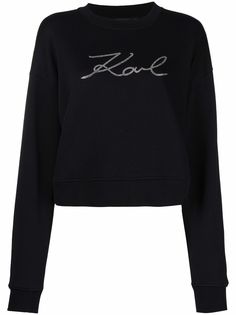 Karl Lagerfeld толстовка с логотипом из страз
