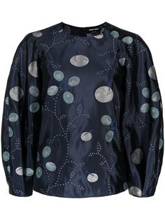 Giorgio Armani блузка с цветочной вышивкой