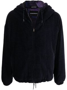 Emporio Armani фактурная куртка с капюшоном