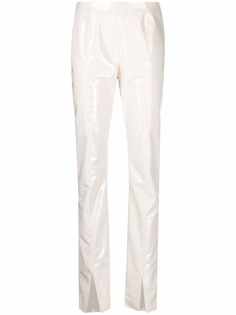 MSGM брюки кроя слим из искусственной кожи