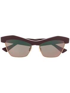 Bottega Veneta Eyewear солнцезащитные очки в геометричной оправе