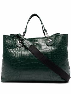 Emporio Armani сумка-тоут с тиснением под крокодила