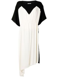 MM6 Maison Margiela платье в стиле колор-блок с драпировкой