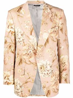 TOM FORD однобортный пиджак с цветочным принтом