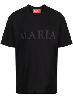 032c футболка Maria из органического хлопка с принтом