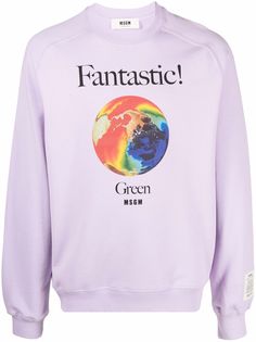 MSGM толстовка из органического хлопка с графичным принтом