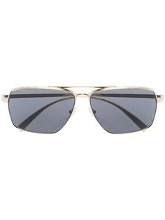 Versace Eyewear солнцезащитные очки в прямоугольной оправе с декором Greca