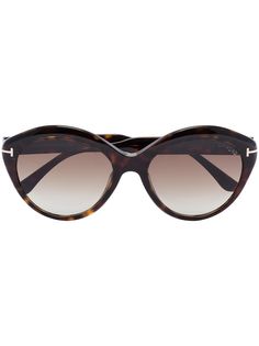 TOM FORD Eyewear солнцезащитные очки черепаховой расцветки