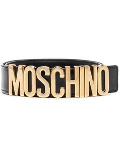 Moschino узкий ремень с логотипом