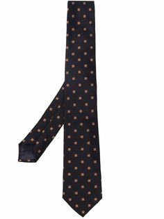 Tagliatore шелковый галстук с цветочной вышивкой
