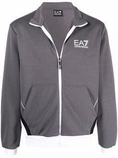 Ea7 Emporio Armani спортивная куртка на молнии с логотипом