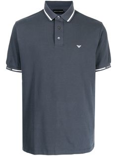 Emporio Armani рубашка поло с вышитым логотипом