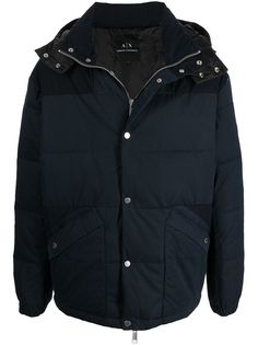 Armani Exchange пуховик с капюшоном