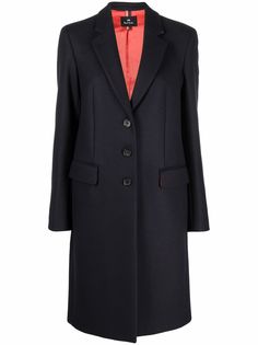 PS Paul Smith шерстяное пальто с контрастными вставками
