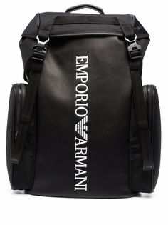 Emporio Armani рюкзак из переработанной кожи с логотипом