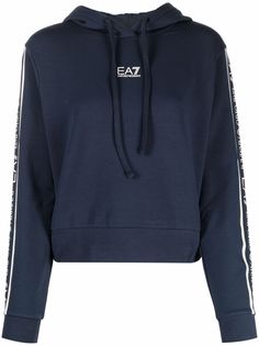 Ea7 Emporio Armani худи с кулиской и логотипом