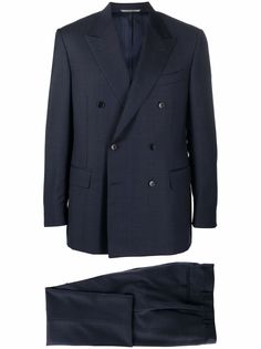 Canali строгий костюм с двубортным пиджаком