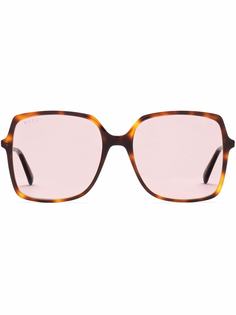 Gucci Eyewear солнцезащитные очки в прямоугольной оправе