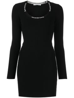 alexanderwang.t платье-футболка с длинными рукавами