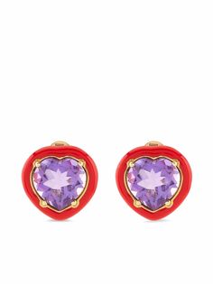 Bea Bongiasca серьги-гвоздики Candy Heart из желтого золота