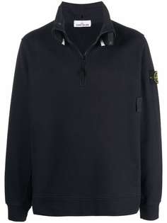Stone Island толстовка с логотипом и высоким воротником