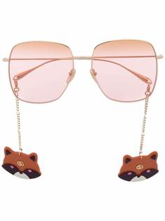 Gucci Eyewear солнцезащитные очки в квадратной оправе