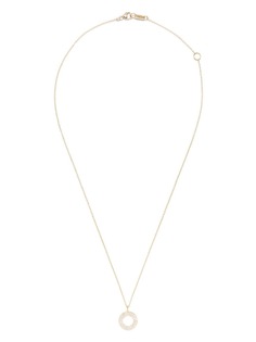 IPPOLITA колье Stardust Open Wavy Disc Pendant из желтого золота с бриллиантами