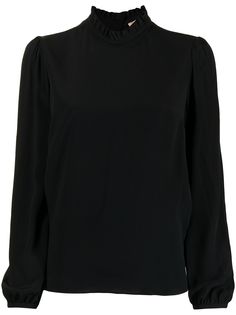 TWINSET блузка с высоким воротником и длинными рукавами