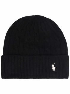 Polo Ralph Lauren шапка бини Polo Pony фактурной вязки