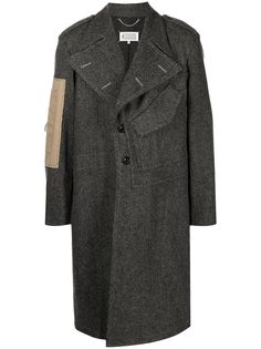 Maison Margiela однобортное пальто с заостренными лацканами