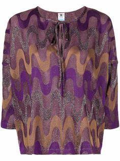 M Missoni топ с узором зигзаг
