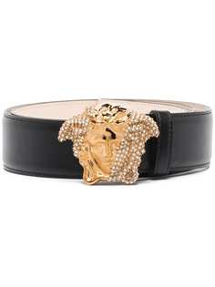 Versace ремень La Medusa с кристаллами