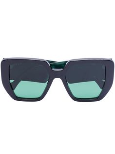 Gucci Eyewear солнцезащитные очки в массивной квадратной оправе