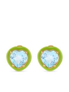 Bea Bongiasca серьги-гвоздики Candy Heart из желтого золота