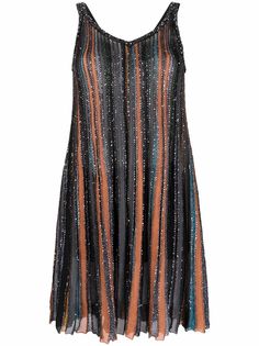 Missoni плиссированное платье мини с пайетками