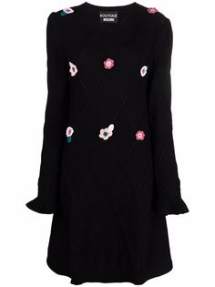 Boutique Moschino платье с цветочной аппликацией