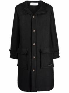 Société Anonyme однобортное пальто с капюшоном