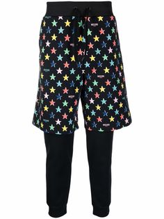 Moschino многослойные брюки с принтом