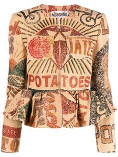 Moschino льняной пиджак Potato Field