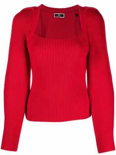 Elisabetta Franchi топ в рубчик