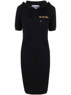Moschino платье с капюшоном и логотипом