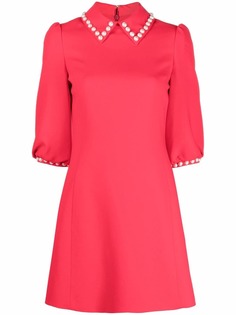 Moschino платье с отделкой жемчугом