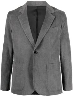 AMI Paris однобортный вельветовый пиджак