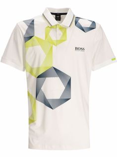 BOSS рубашка поло с принтом