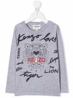 Kenzo Kids топ с принтом