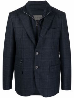 Corneliani шерстяной пиджак в клетку